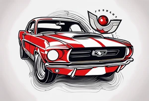 Bowling and ford mustang tattoo idea