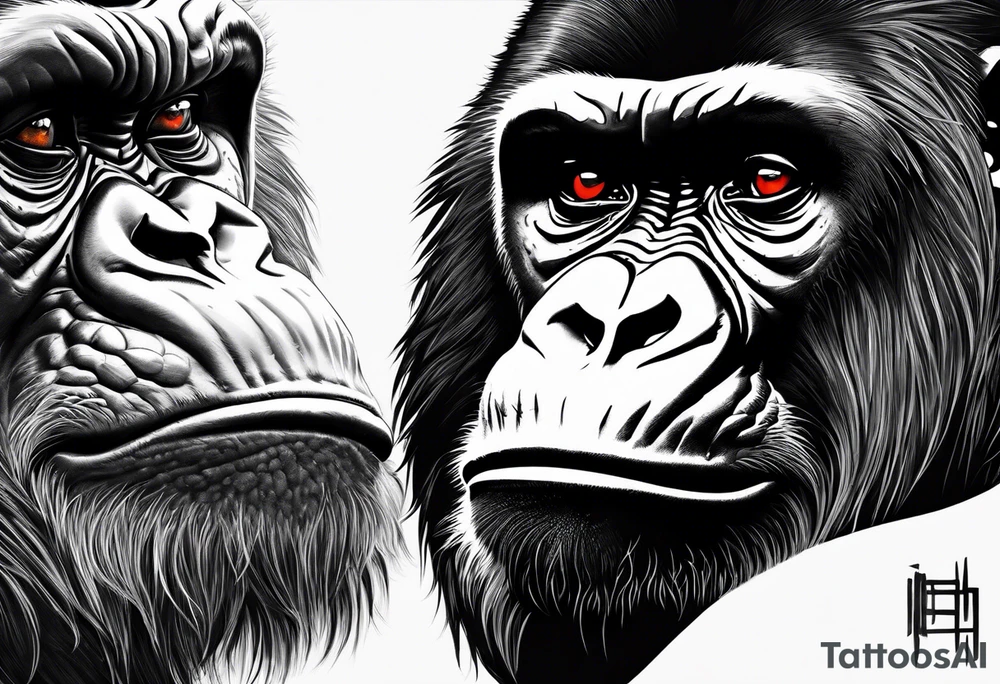 Gorilla in africa tattoo idea