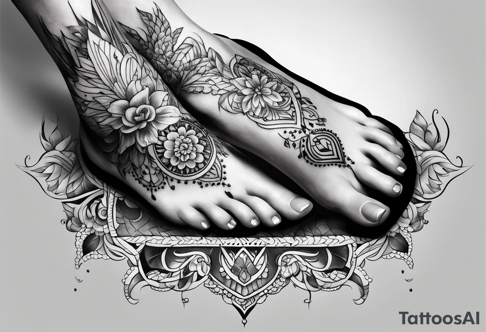 foot tattoo tattoo idea