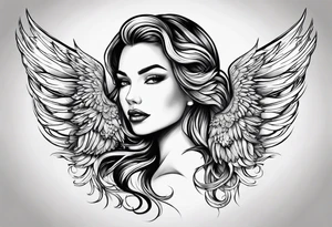 name Karlie Lindsay Dorleen Subero in phoenix wings tattoo idea