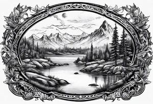 Skyrim landscape tattoo idea