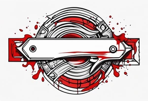 Bloody razor blade tattoo idea