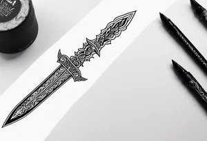 Valhalla sword tattoo idea