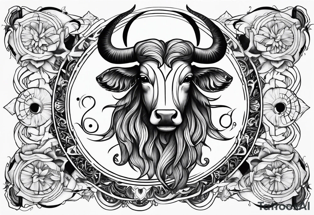Gemini taurus zodiac symbols 
combined tattoo idea