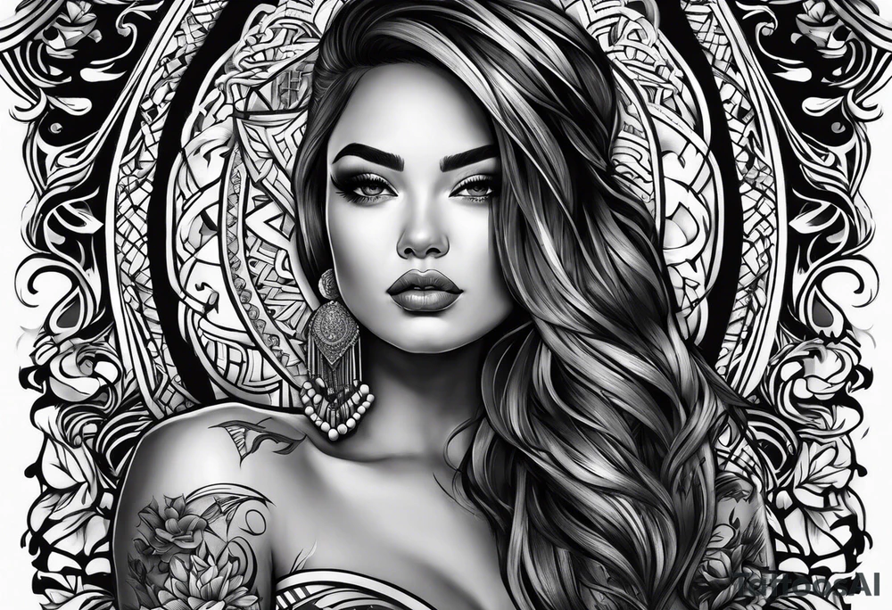 Romy Aliah with forrest tattoo idea
