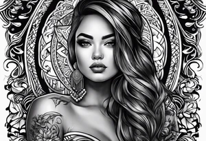 Romy Aliah with forrest tattoo idea