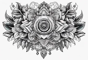Wide tattoo underboob tattoo idea