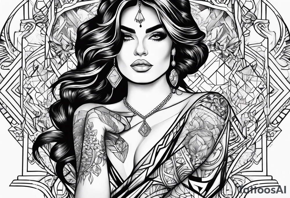 Sexy tattooed women svg tattoo idea