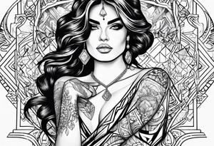 Sexy tattooed women svg tattoo idea