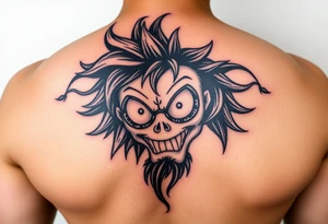 Trippy cartoon character tattoo idea