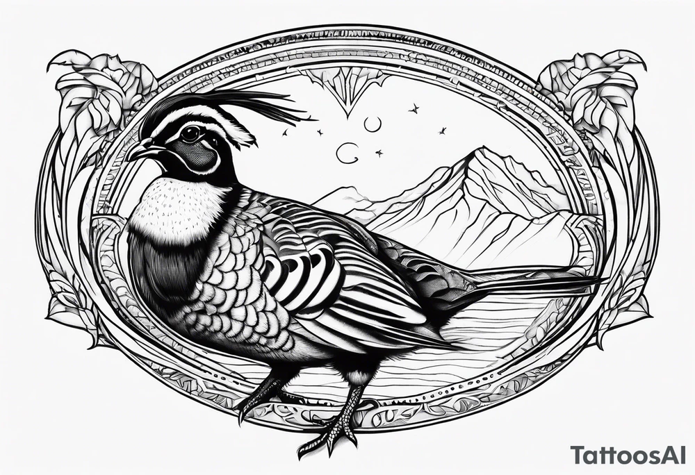 Quails, desert tattoo idea