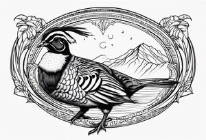 Quails, desert tattoo idea