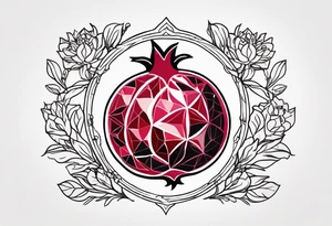 strength, small, nuanced, pomegranate, elegant, armenian, pisces tattoo idea
