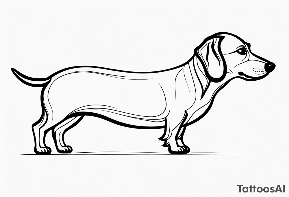 sausage dog tattoo idea