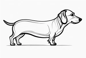 sausage dog tattoo idea