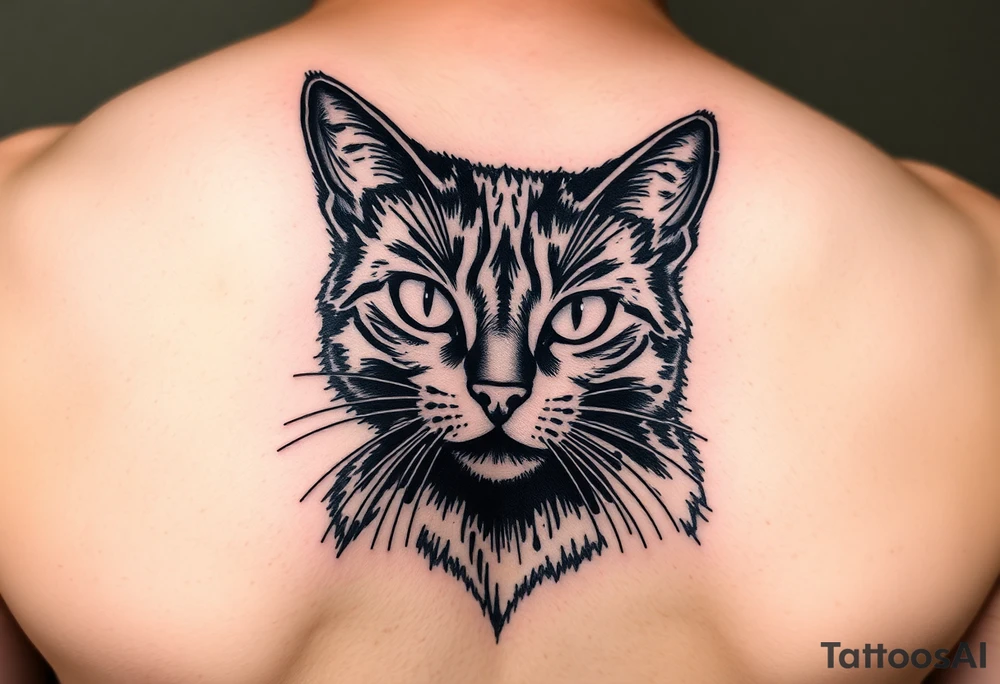 black cat tattoo idea