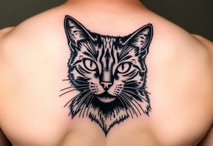 black cat tattoo idea