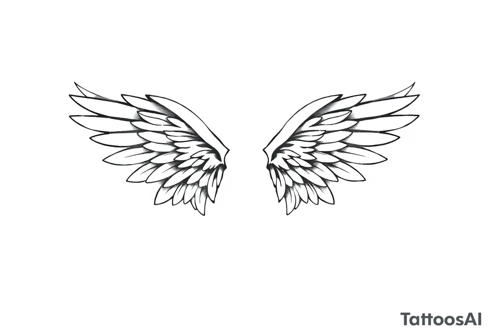 Angel wings memorial tattoo idea