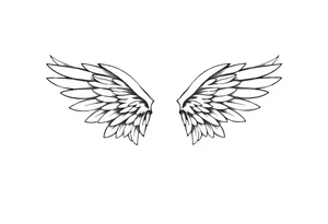 Angel wings memorial tattoo idea
