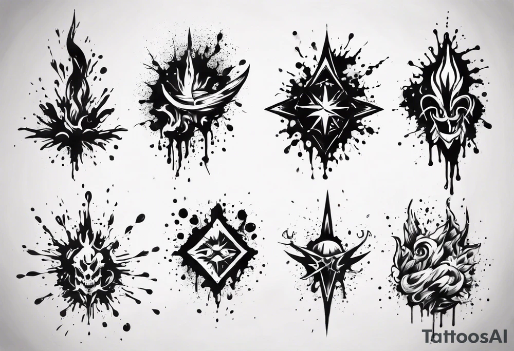 Paint splash tattoo idea