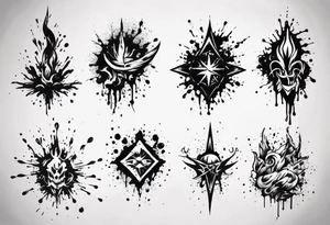 Paint splash tattoo idea