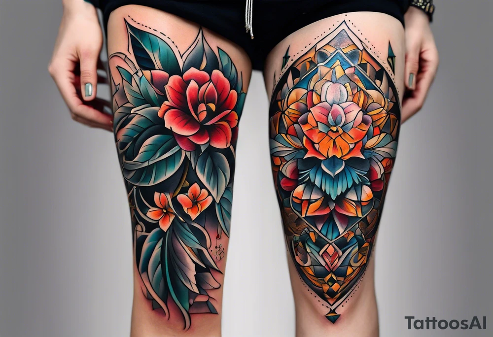 knee tattoo tattoo idea