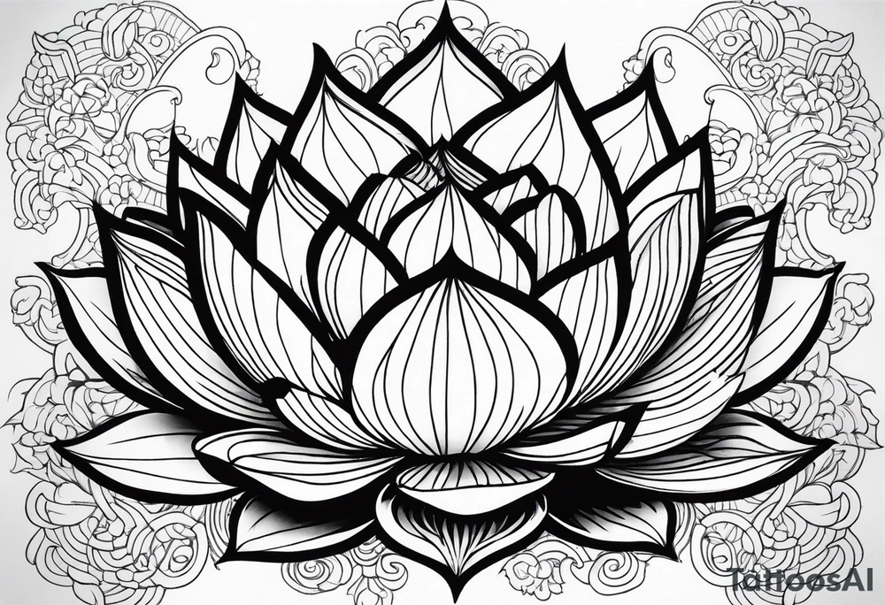 Fleur de lotus tattoo idea