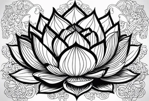 Fleur de lotus tattoo idea