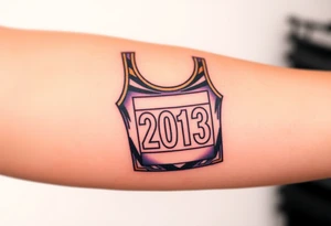 Racing bib 2013 purple and gold tattoo idea