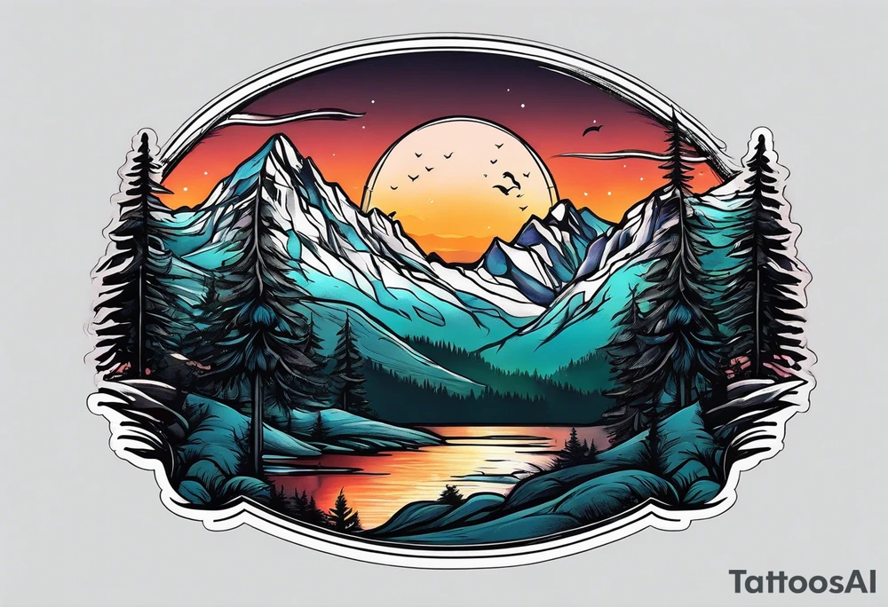 Mountains
Wolf
Forest
Sunset
Moon tattoo idea