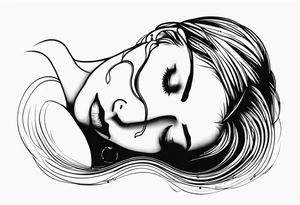 Tears ricocheting off person tattoo idea