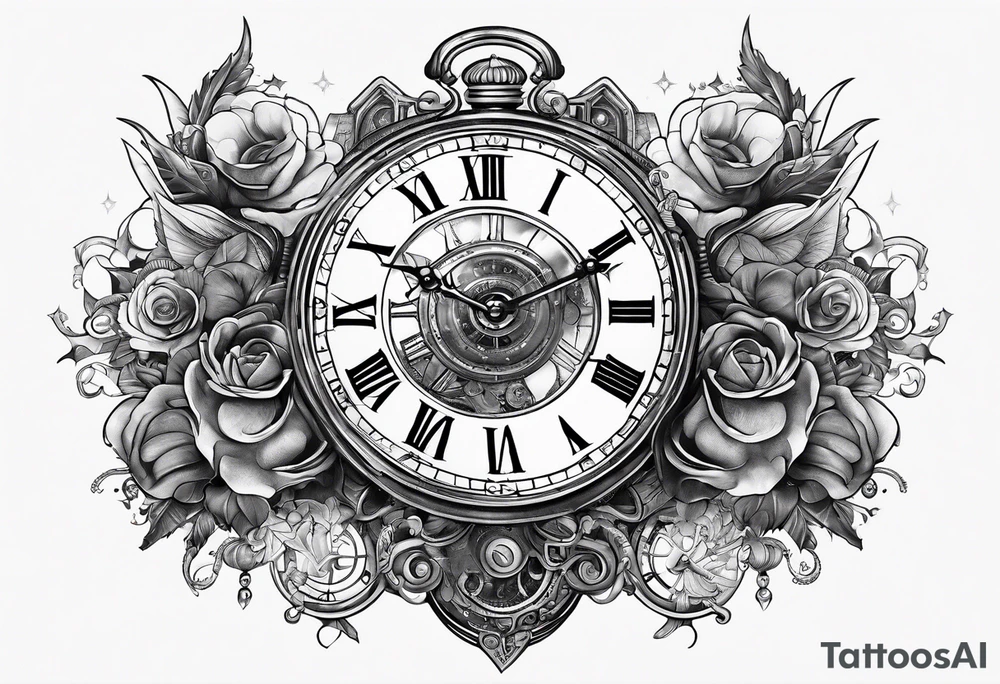 a cosmic clockwork tattoo idea