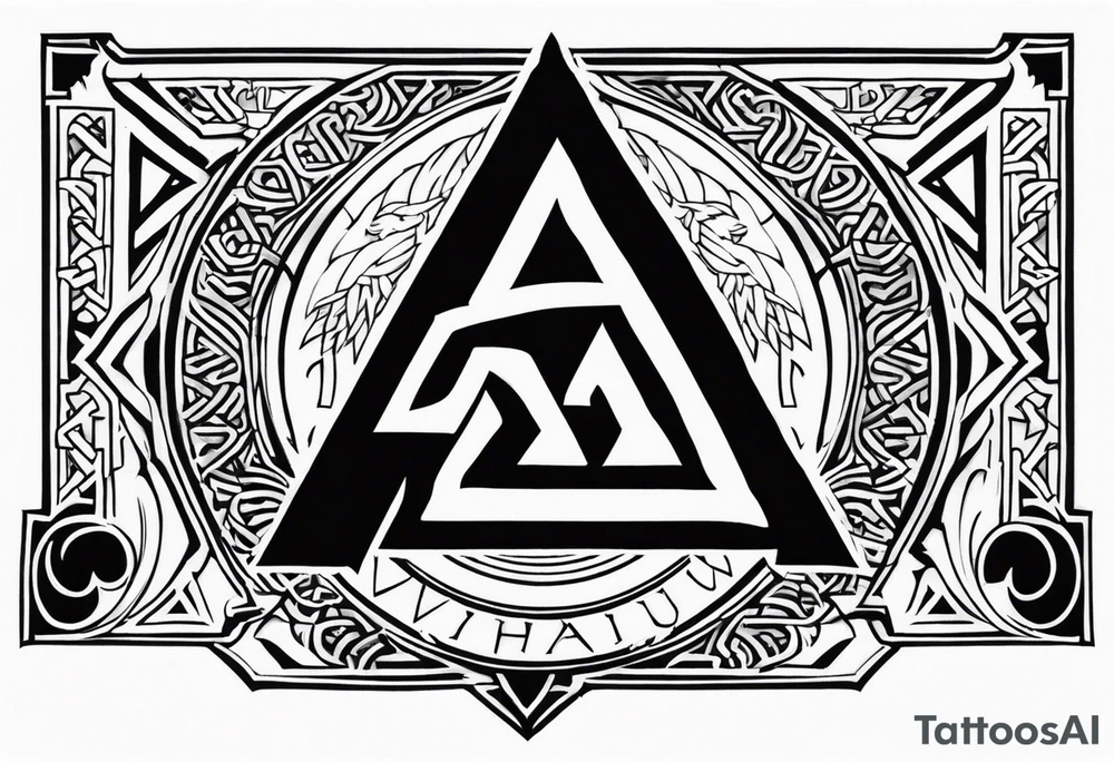 Valhalla sword shield valknut tattoo idea