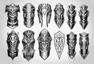 Leg armor tattoo idea