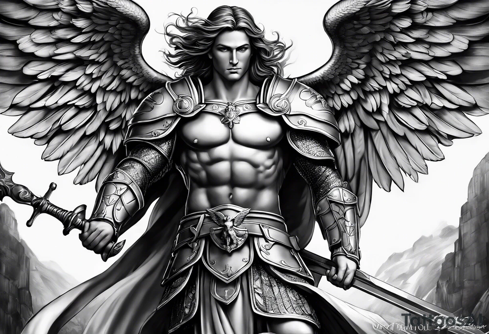 Archangel Saint Michael tattoo idea