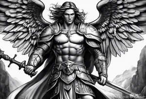 Archangel Saint Michael tattoo idea