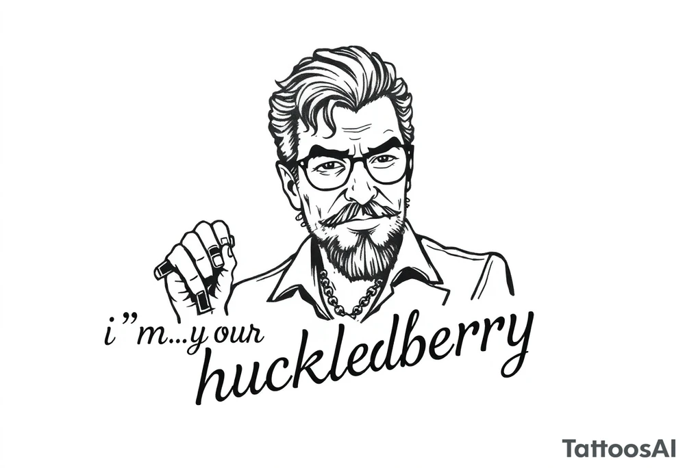 Val Kilmer from tombstone saying “i”m your huckleberry” tattoo idea