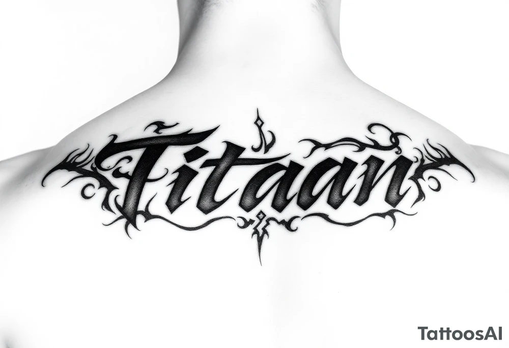 Japanese writing of my son name ‘Titan’ placement on my ribs tattoo idea