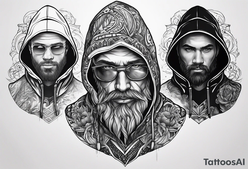 Hoodie tattoo idea
