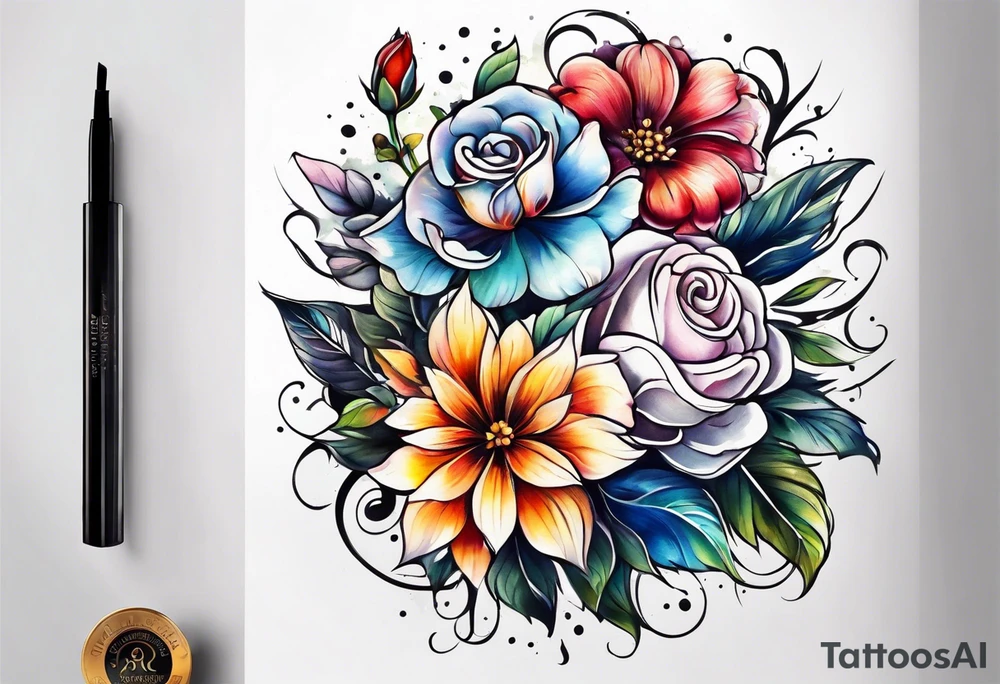 Flower tattoo idea