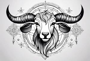 Dainty constellation aries tattoo idea