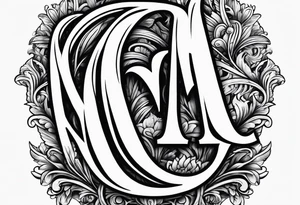 letters: "MRBG"
clear and not fancy tattoo idea