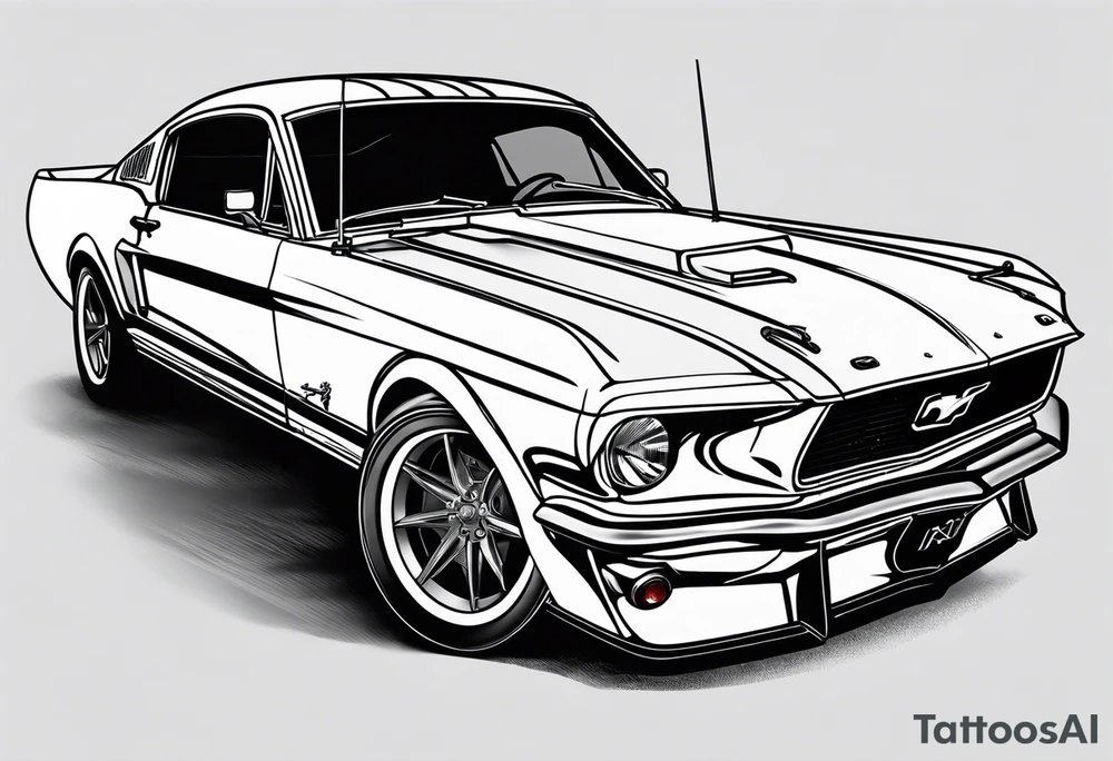Mustang car tattoo idea
