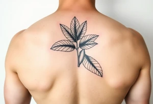 Hawaiian breadfruit tree leaves tattoo idea