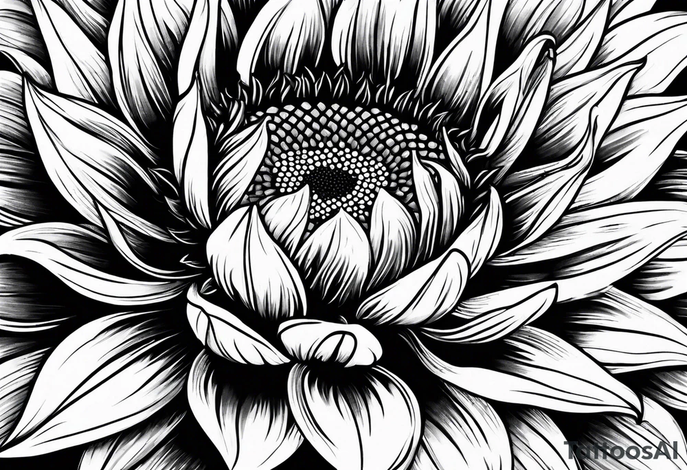 Sunflower tattoo idea