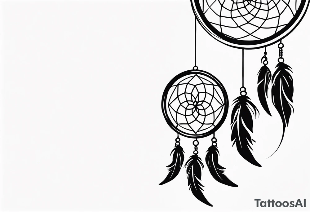 dream catcher long tattoo idea
