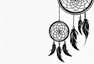 dream catcher long tattoo idea