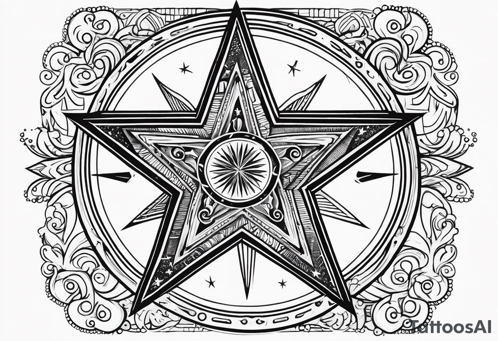Aires star sign simple tattoo idea