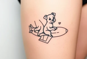 two dogs on an airplane tattoo idea