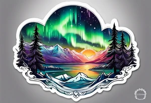 Aurora borealis tattoo idea